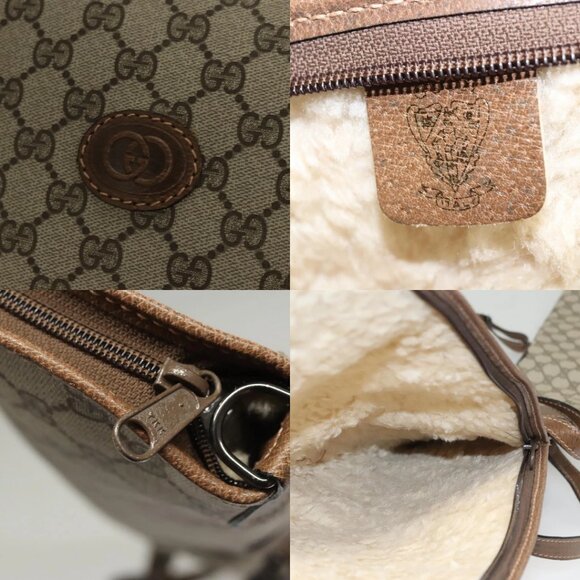 GUCCI GG Supreme GunSlip PVC Beige Auth MX319 - Picture 14 of 14